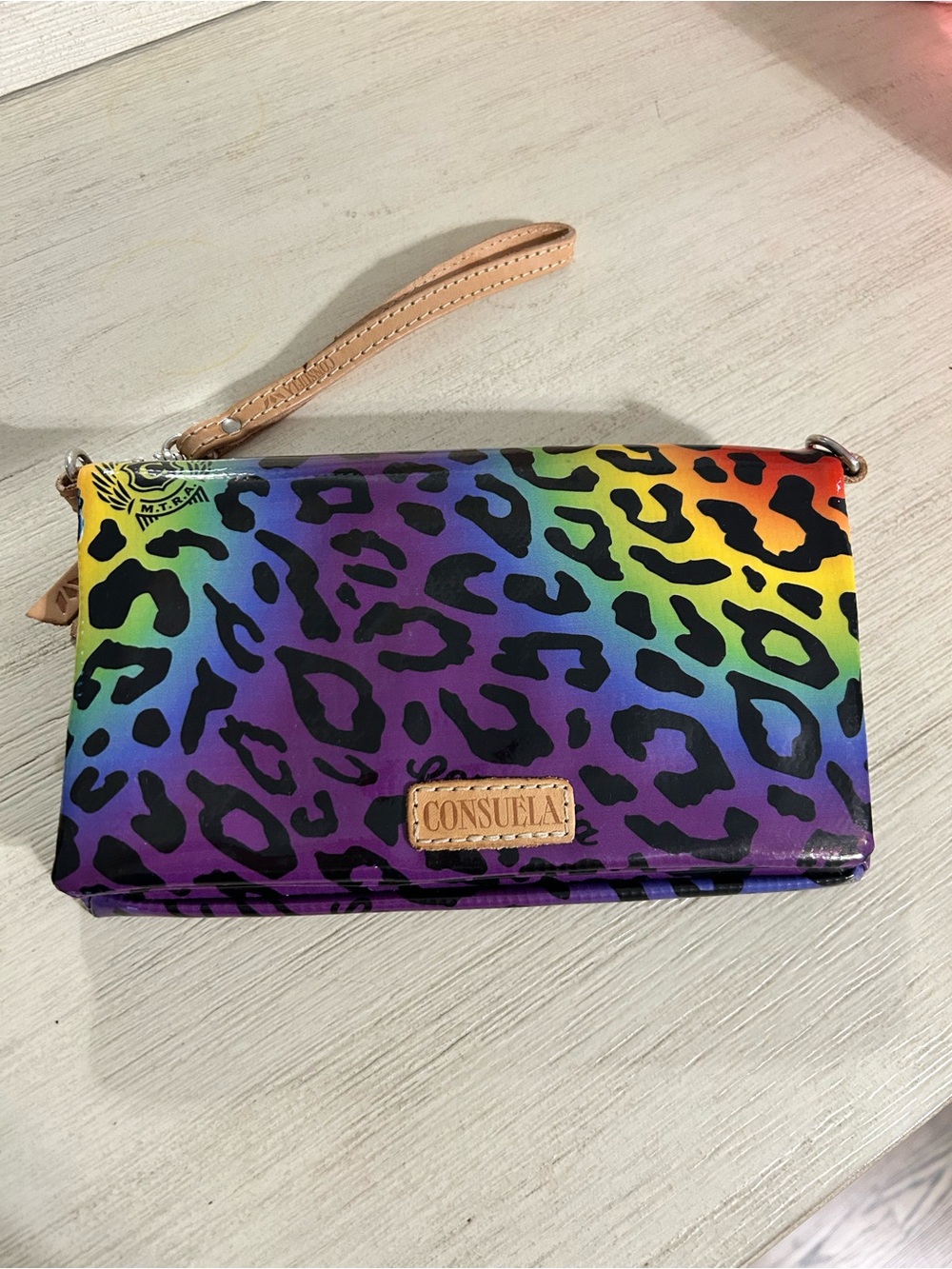 Consuela Rainbow Leopard Wristlet Wallet - Multicolor